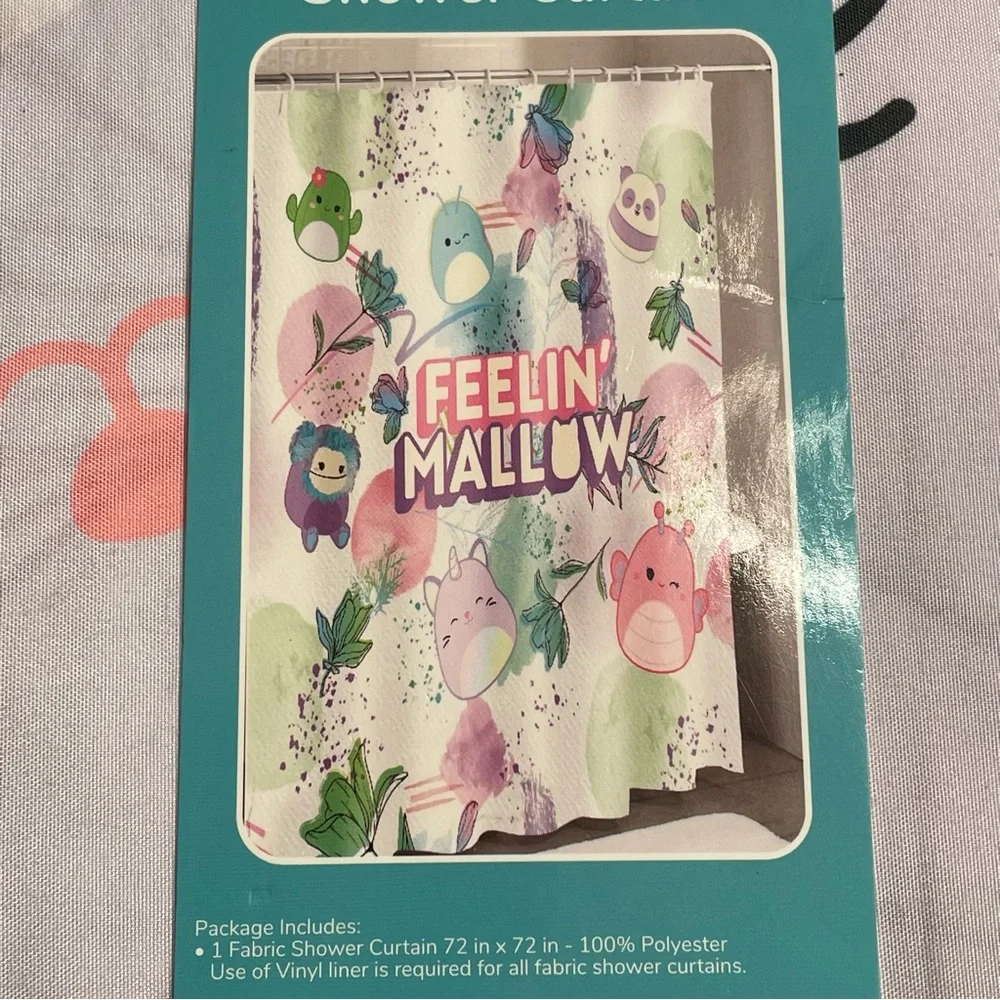 Squishmallows Multicolor Shower Curtain